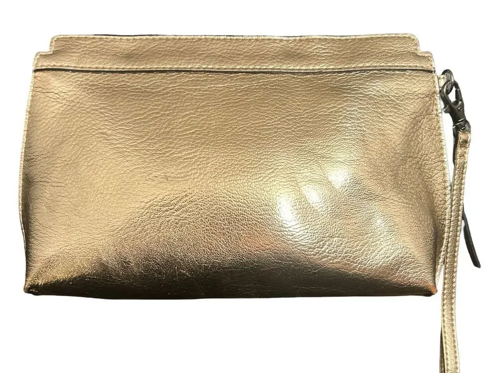 Express Metallic Gold Clutch/Wristlet